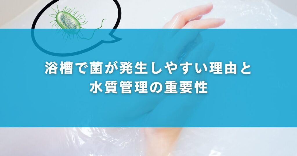 浴槽で菌が発生しやすい理由と水質管理の重要性